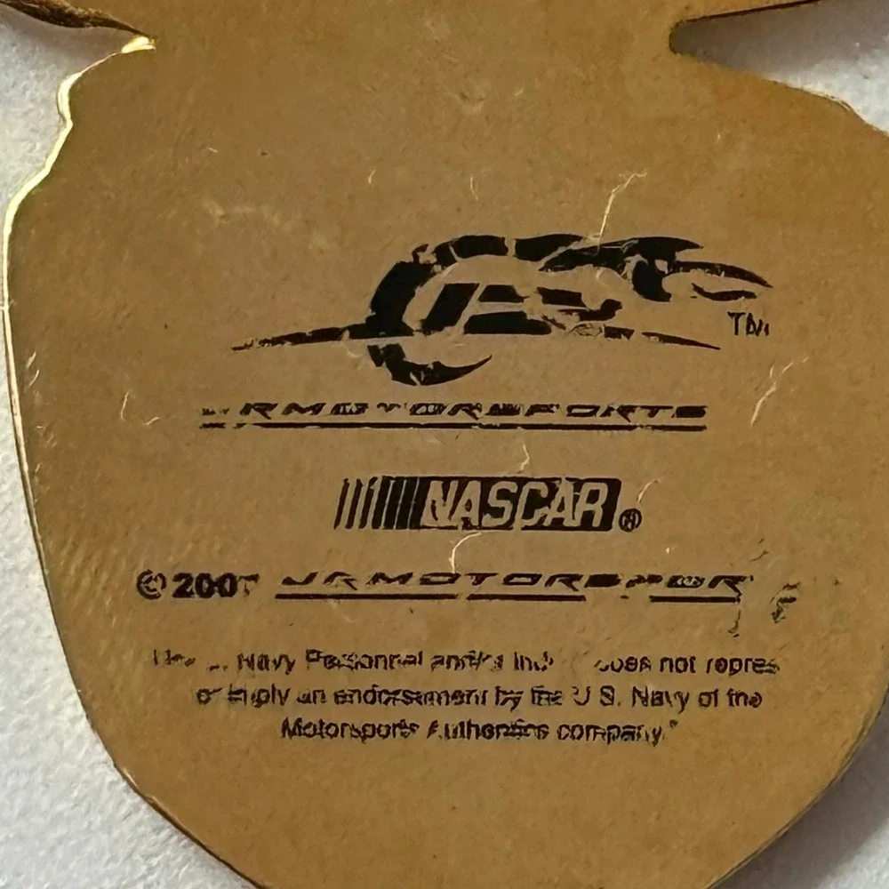 NASCAR 2007 Dale Jr. 88 Keychain‎ Gold Black Shield Emblem